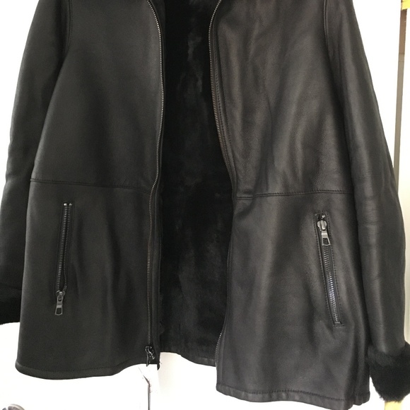 BLUE DUCK Fox Fur-Trim Sheepskin Hooded Jacket - Picture 10 of 15